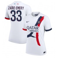 Echipament fotbal Paris Saint-Germain Warren Zaire-Emery #33 Tricou Deplasare 2024-25 pentru femei maneca scurta